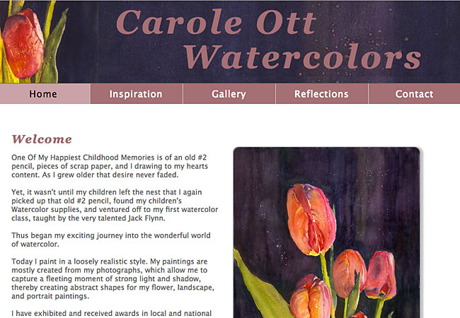 Carole Ott
Watercolors Carole Ott
Watercolors